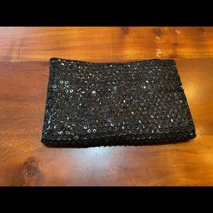 Mister ernest evening black sequin Rectangular clutch